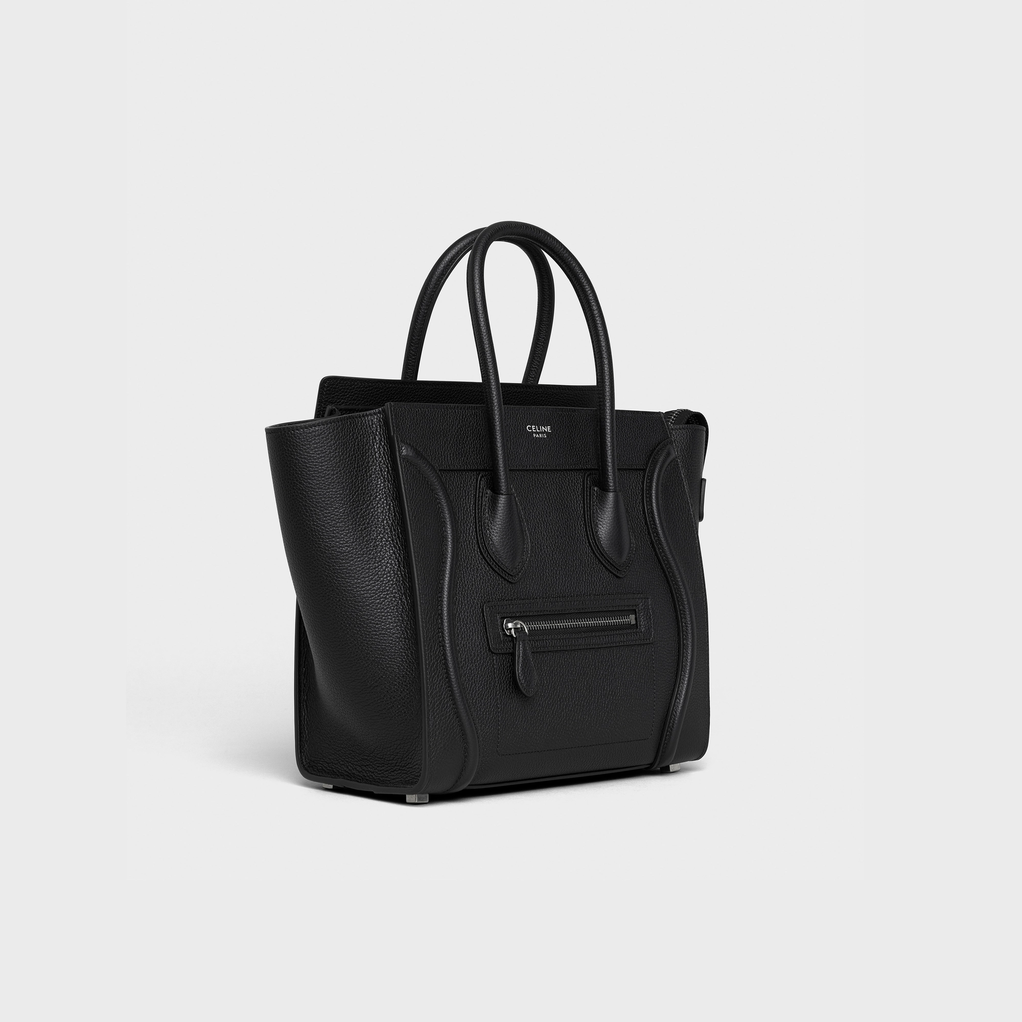 Micro Luggage handbag in drummed calfskin