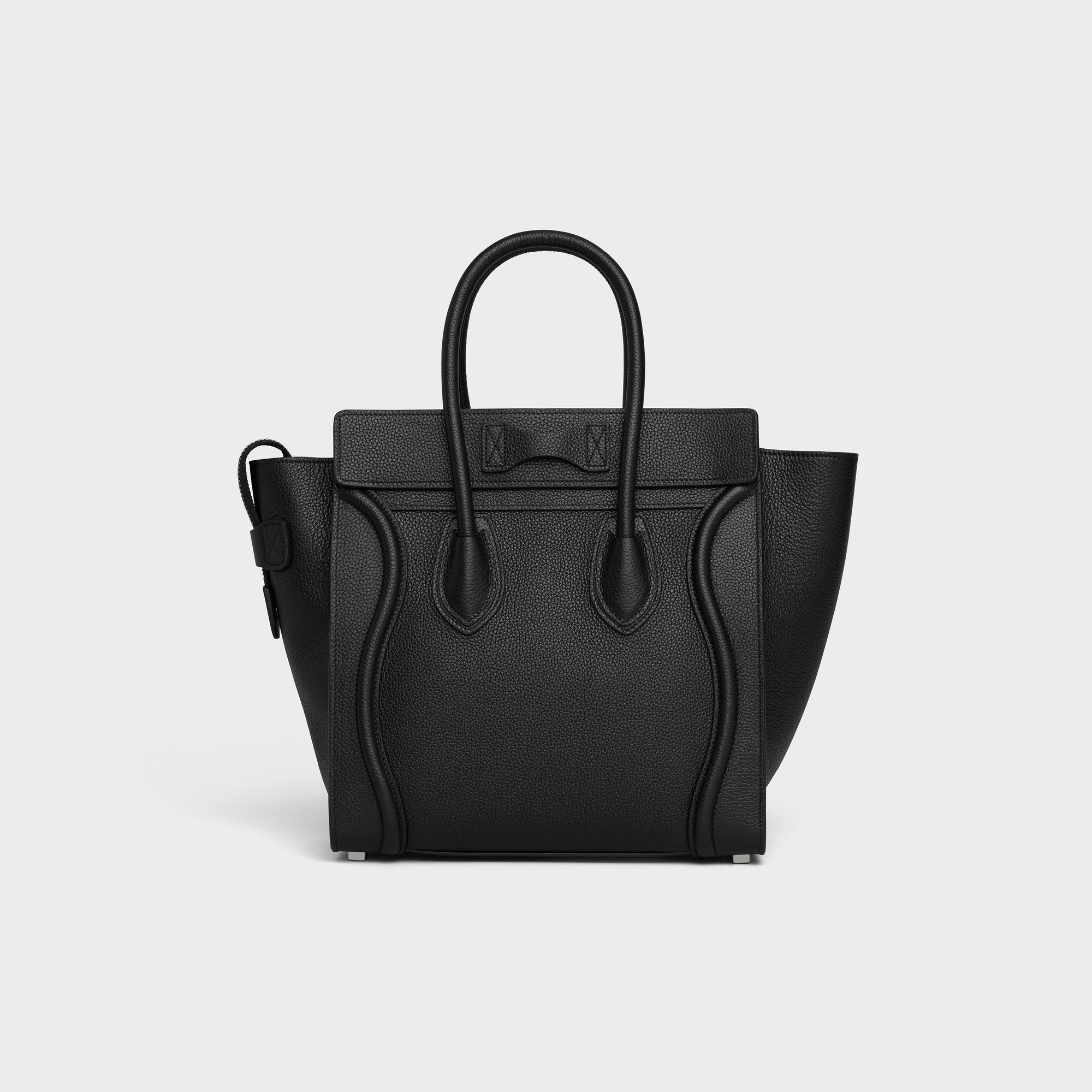 Micro Luggage handbag in drummed calfskin