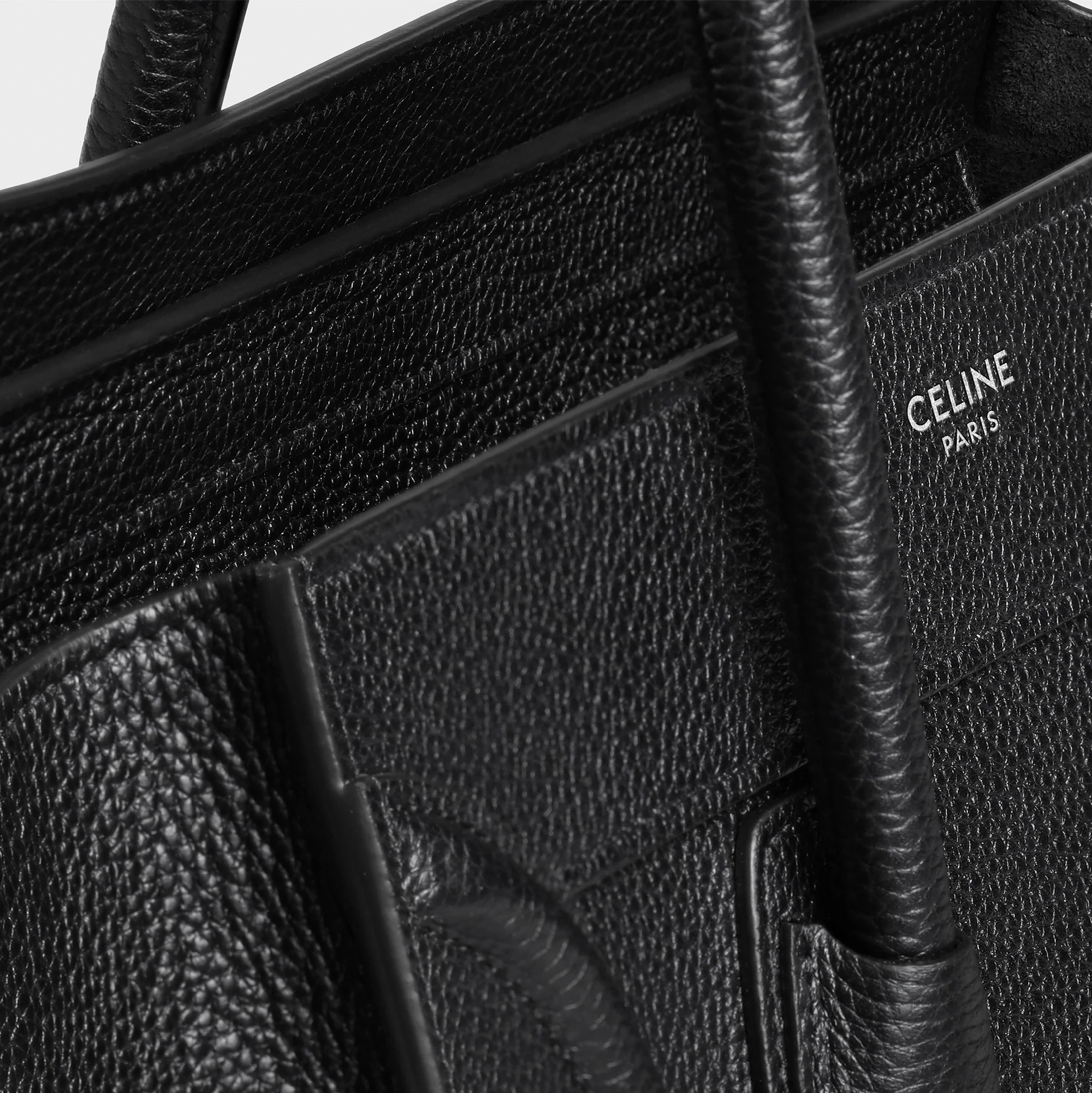 Micro Luggage handbag in drummed calfskin