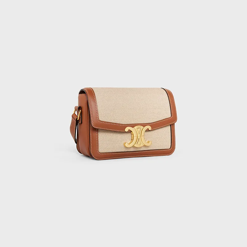 TEEN TRIOMPHE BAG IN TEXTILE AND CALFSKIN