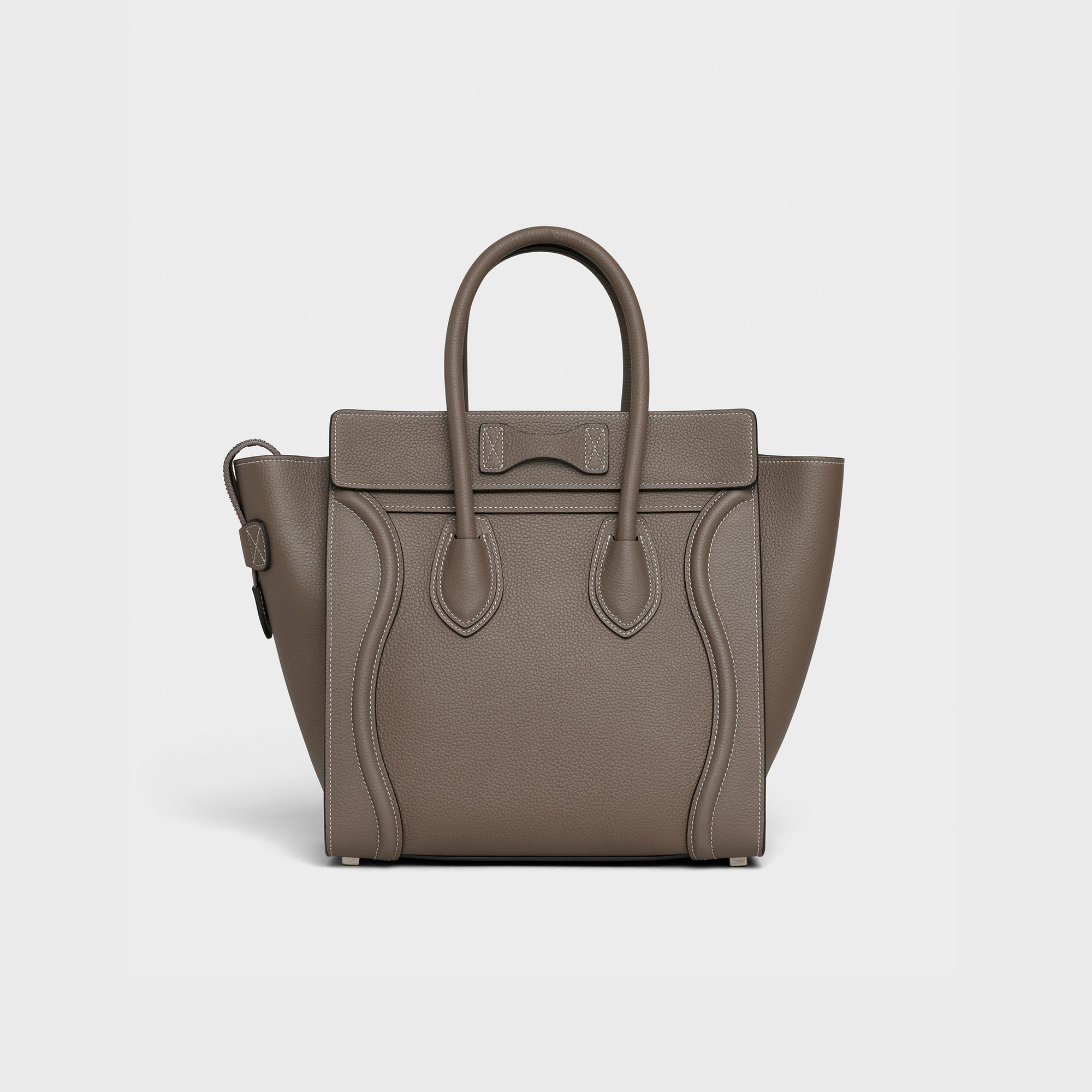 Micro Luggage handbag in drummed calfskin