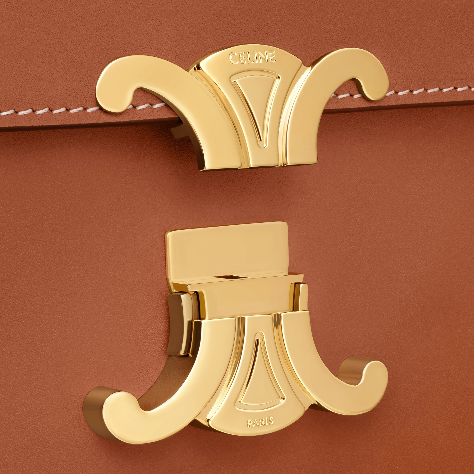 Teen Triomphe Bag in Natural Calfskin