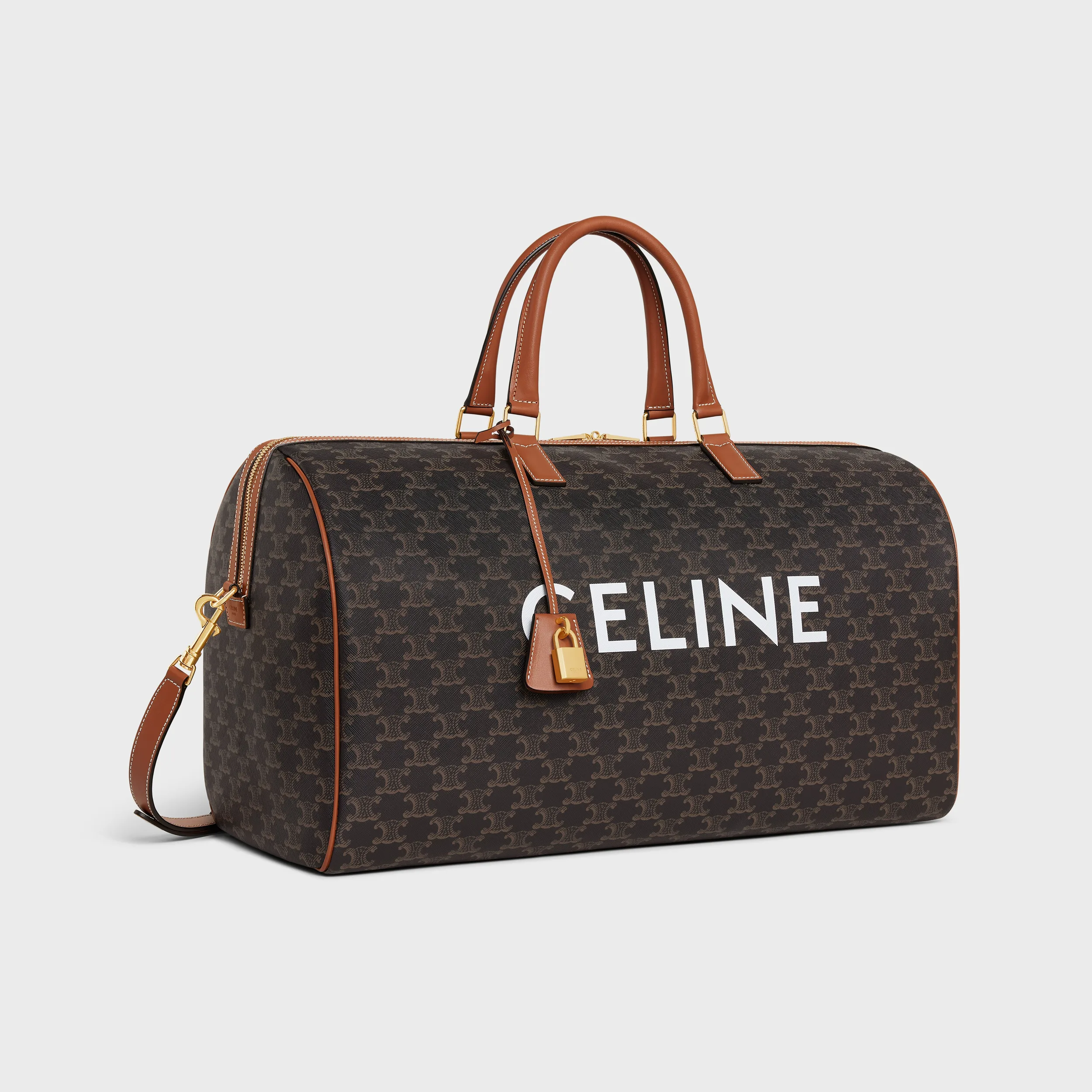 Large Voyage bag in Triomphe Canvas with Print