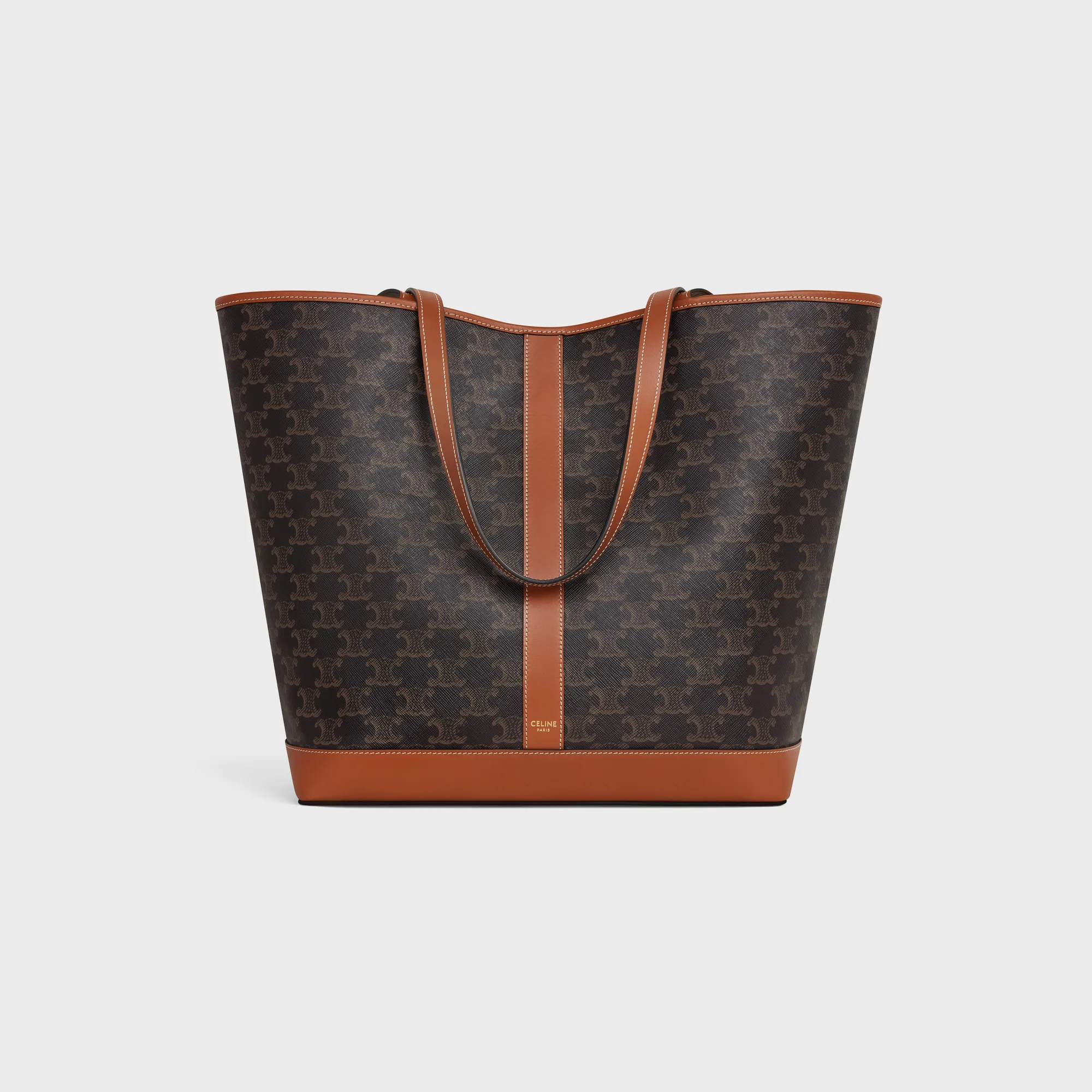 MEDIUM CABAS in Triomphe Canvas and calfskin