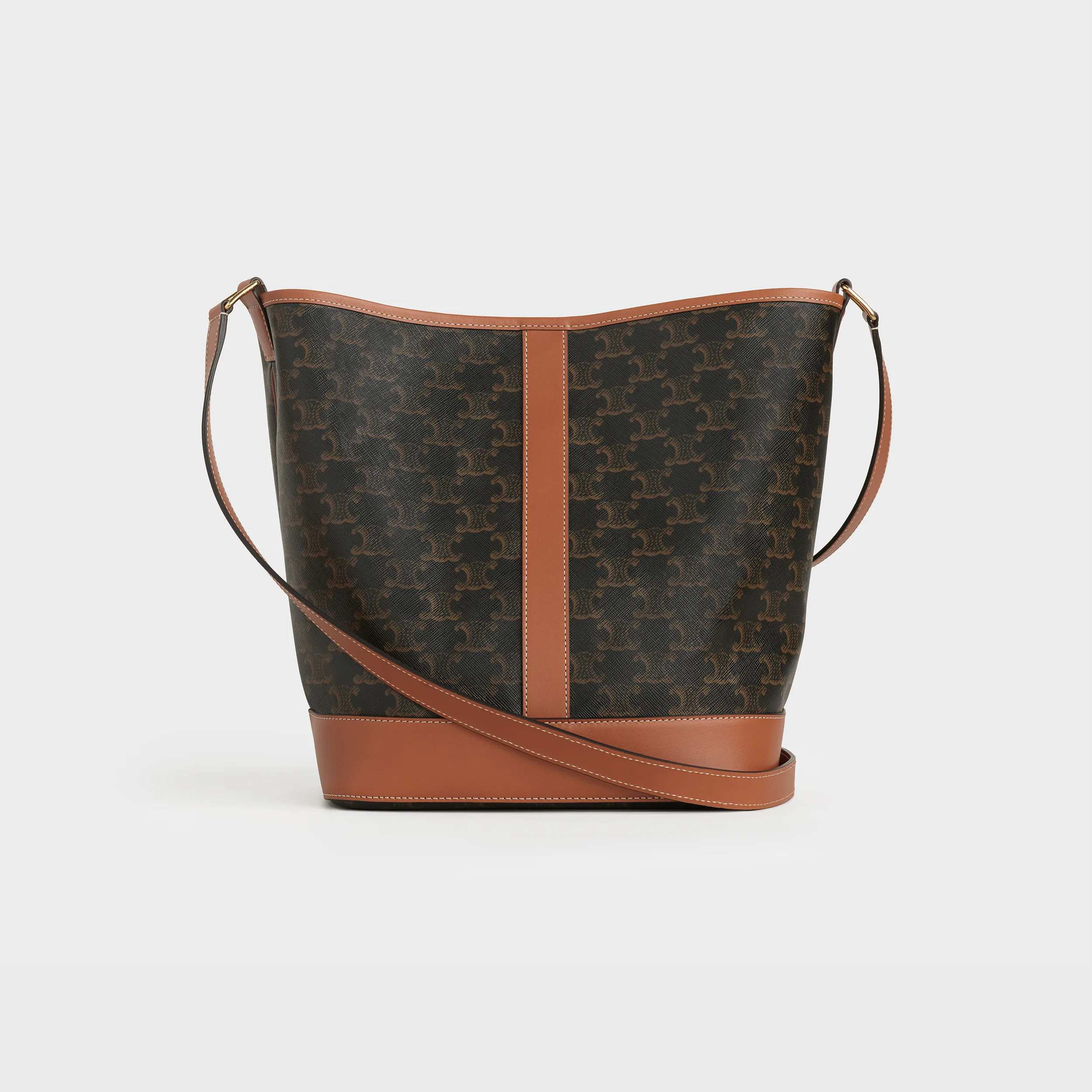 Medium Bucket in Triomphe Canvas and calfskin