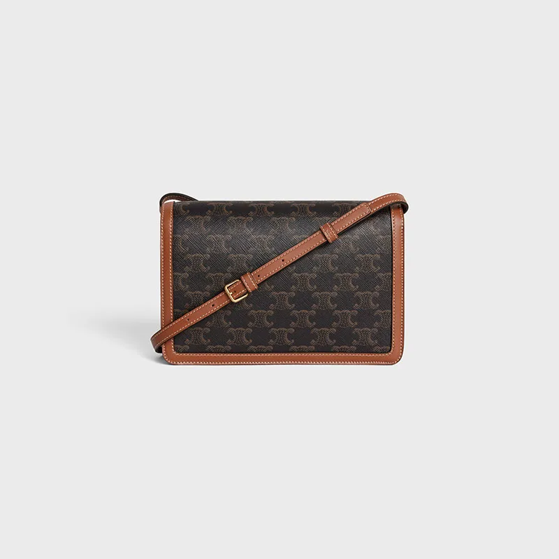 ENVELOPPE TRIOMPHE BAG IN TRIOMPHE CANVAS AND CALFSKIN