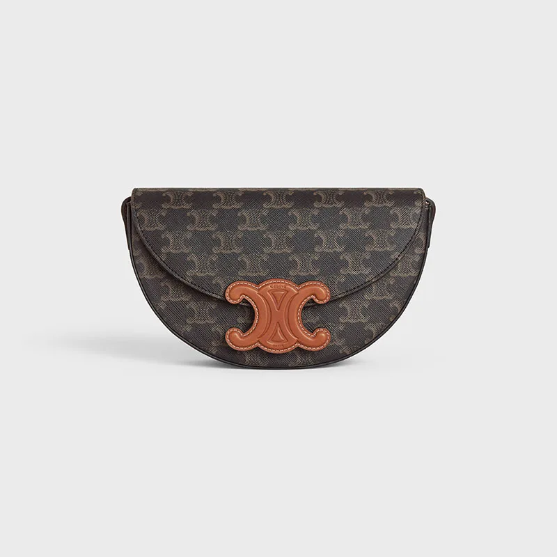BESACE CUIR TRIOMPHE IN TRIOMPHE CANVAS AND CALFSKIN
