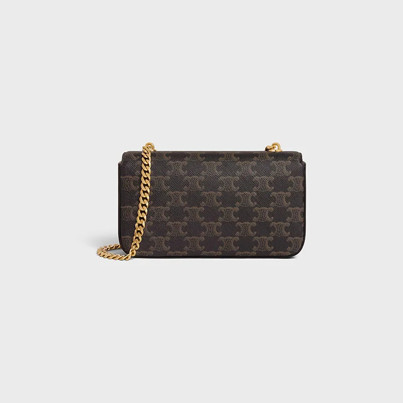 CHAIN SHOULDER BAG TRIOMPHE IN TRIOMPHE CANVAS