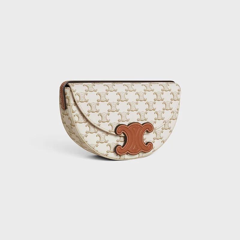 BESACE CUIR TRIOMPHE IN TRIOMPHE CANVAS AND CALFSKIN