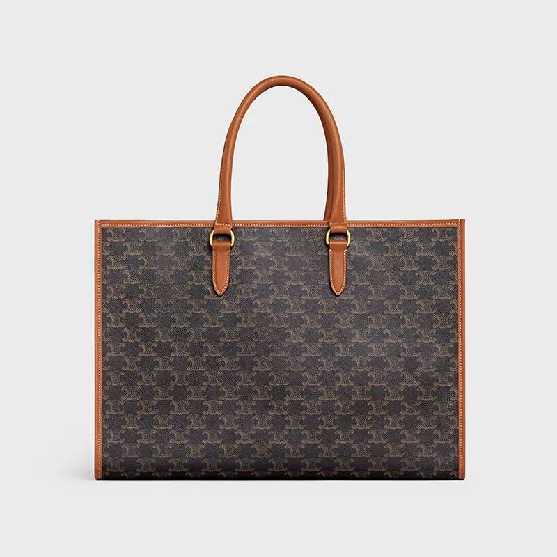 HORIZONTAL CABAS IN TRIOMPHE CANVAS AND CALFSKIN