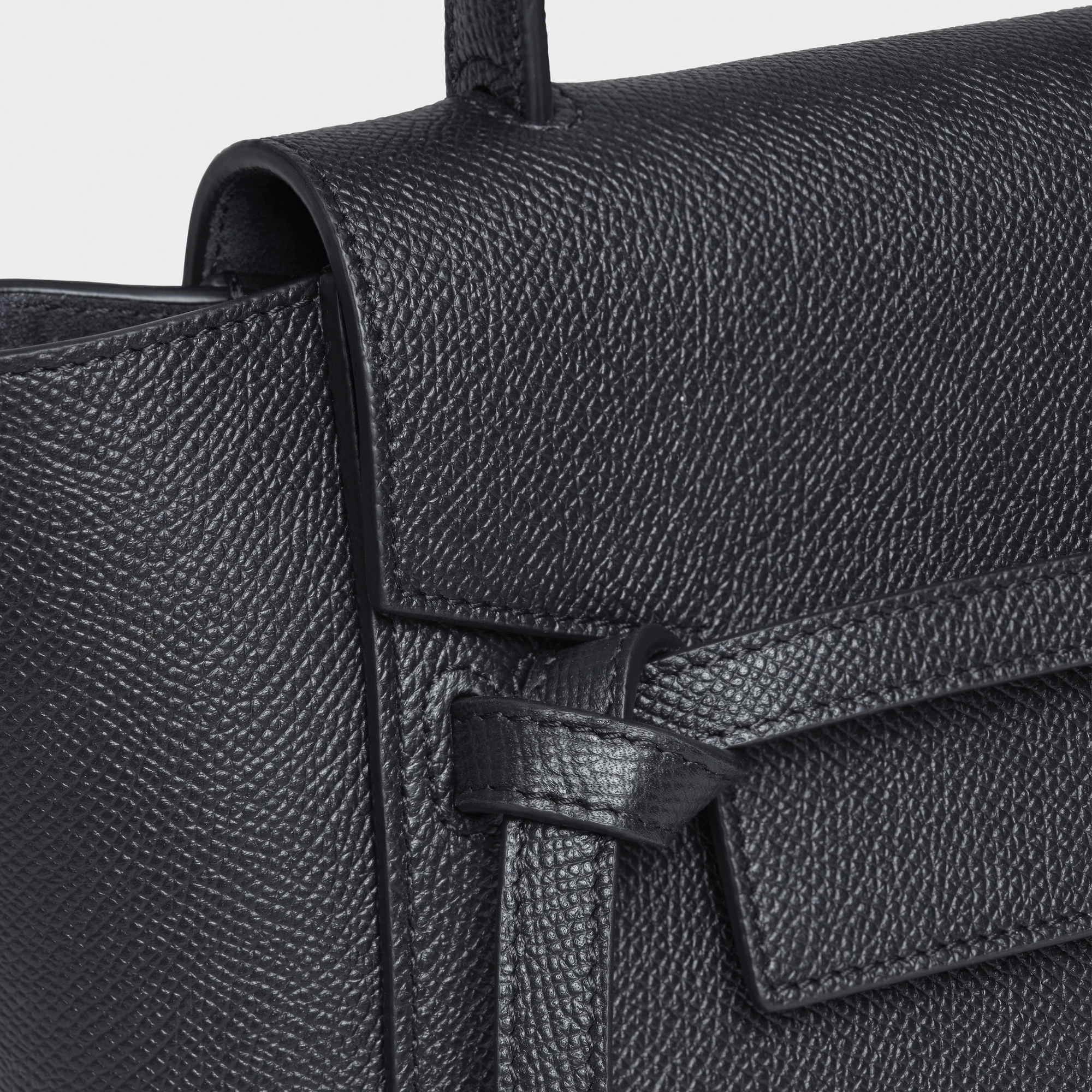 Nano Belt bag in grained calfskin