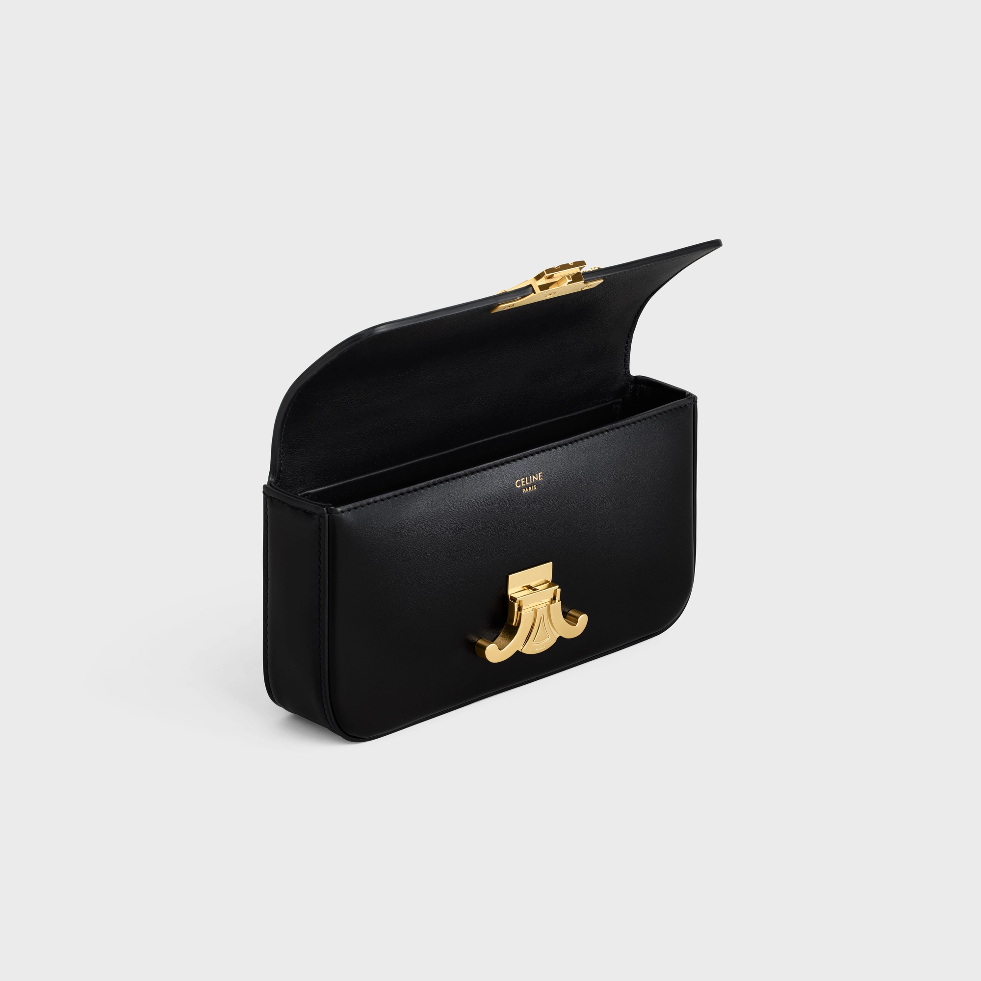 CHAIN SHOULDER BAG CLAUDE in shiny calfskin