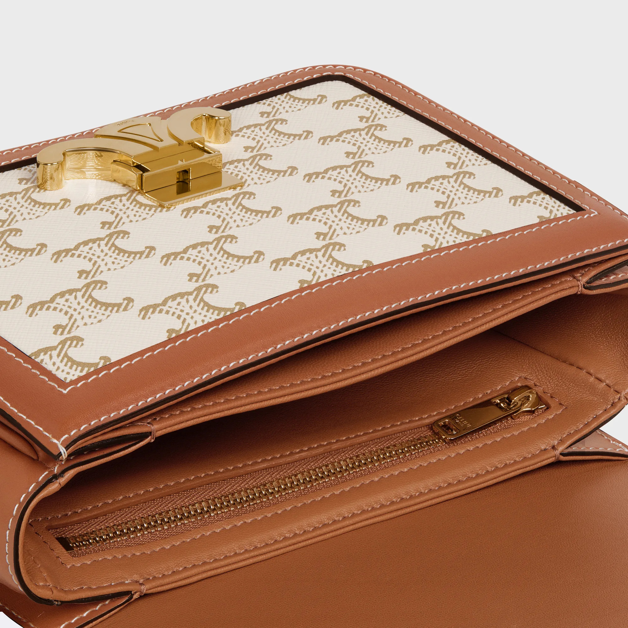 TEEN TRIOMPHE BAG in Triomphe Canvas and Calfskin