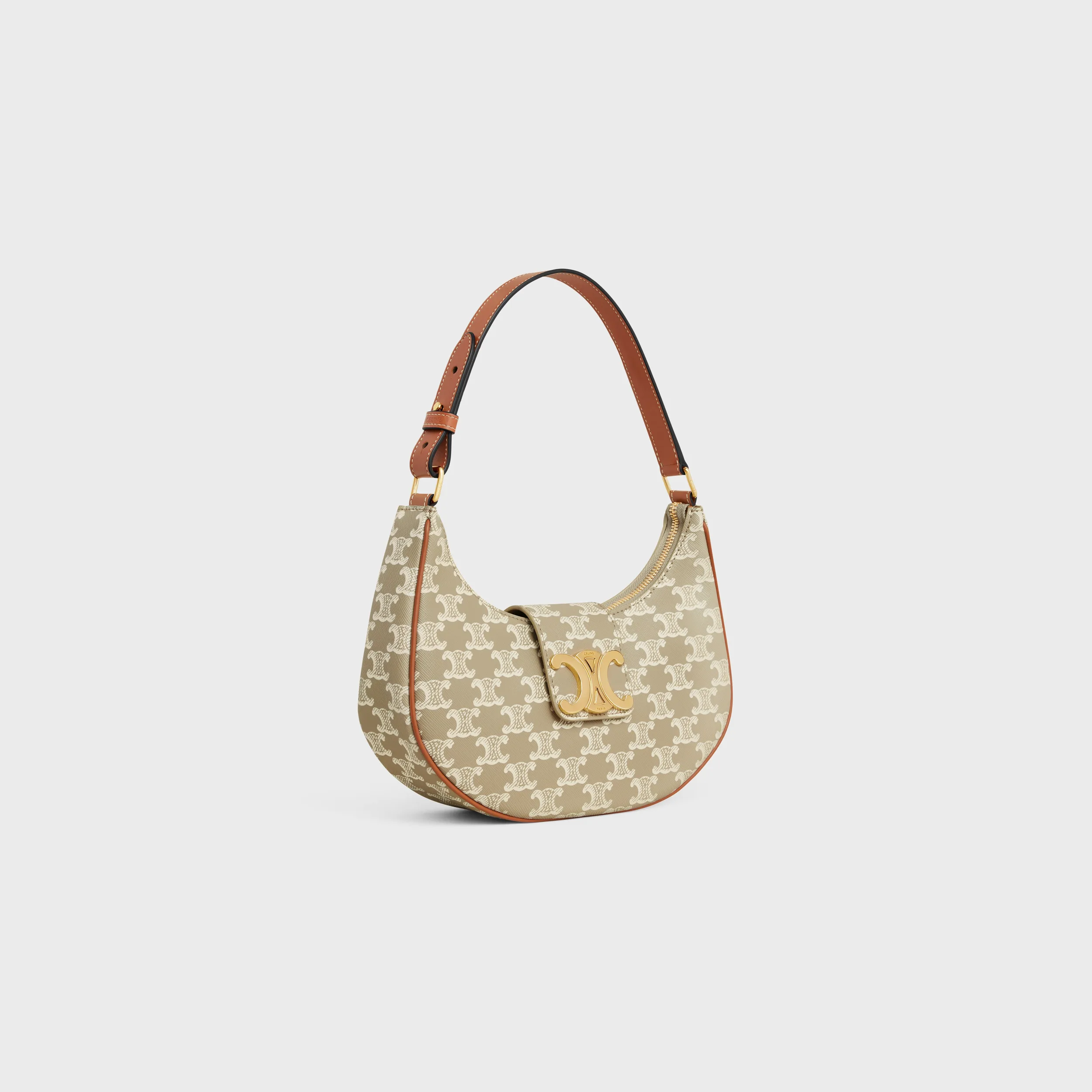 MEDIUM AVA TRIOMPHE BAG in Triomphe Canvas and calfskin