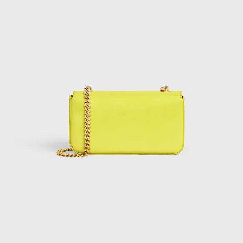 CHAIN SHOULDER BAG CUIR TRIOMPHE IN SHINY CALFSKIN