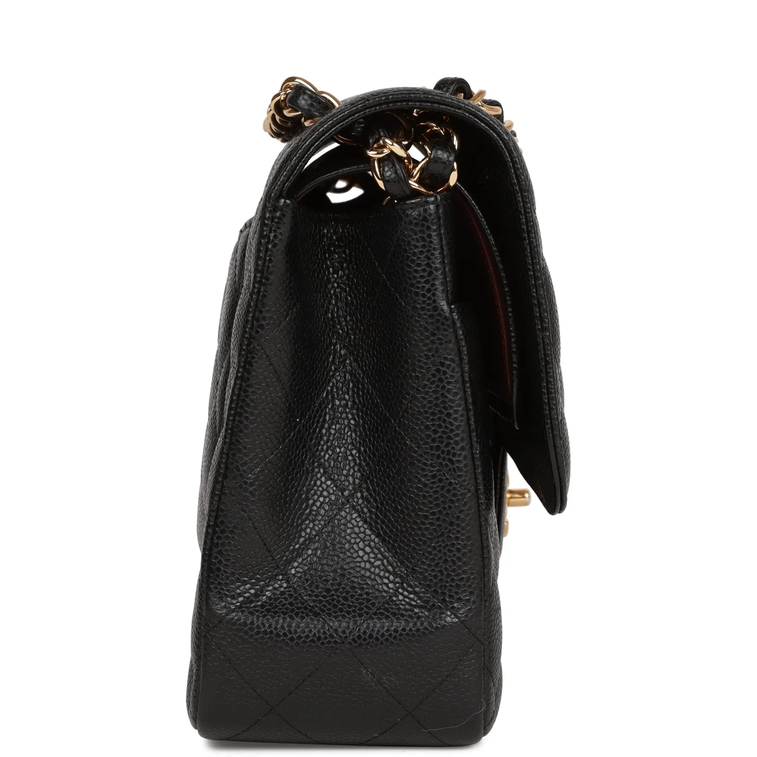 Jumbo Classic Double Flap Bag Black Caviar Gold Hardware