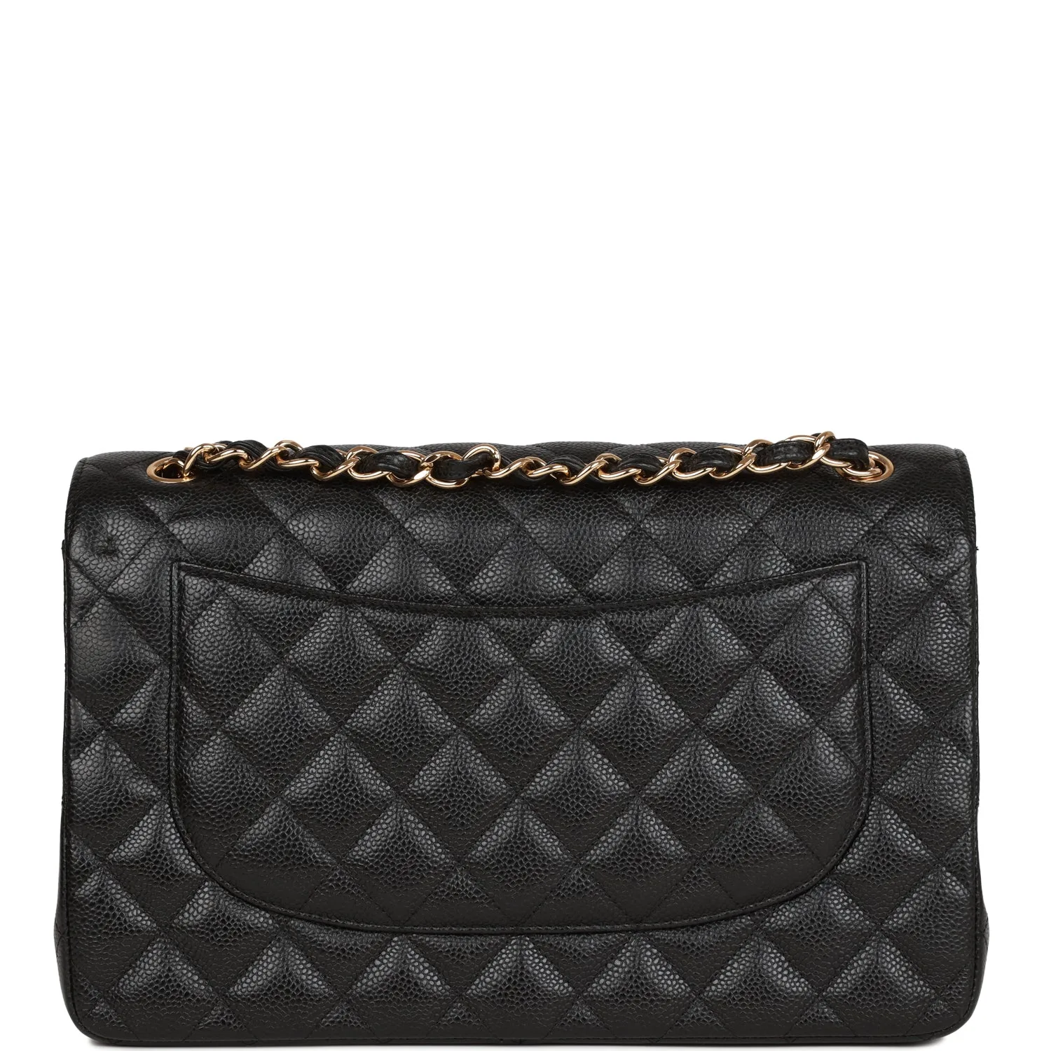 Jumbo Classic Double Flap Bag Black Caviar Gold Hardware