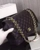 Chanel Classic Maxi Handbag Grained Calfskin & Gold Metal A01115