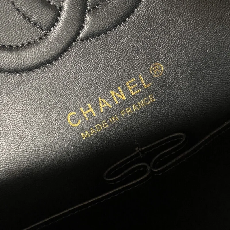 Chanel Class-Flap Bag In Black Tweed 1112