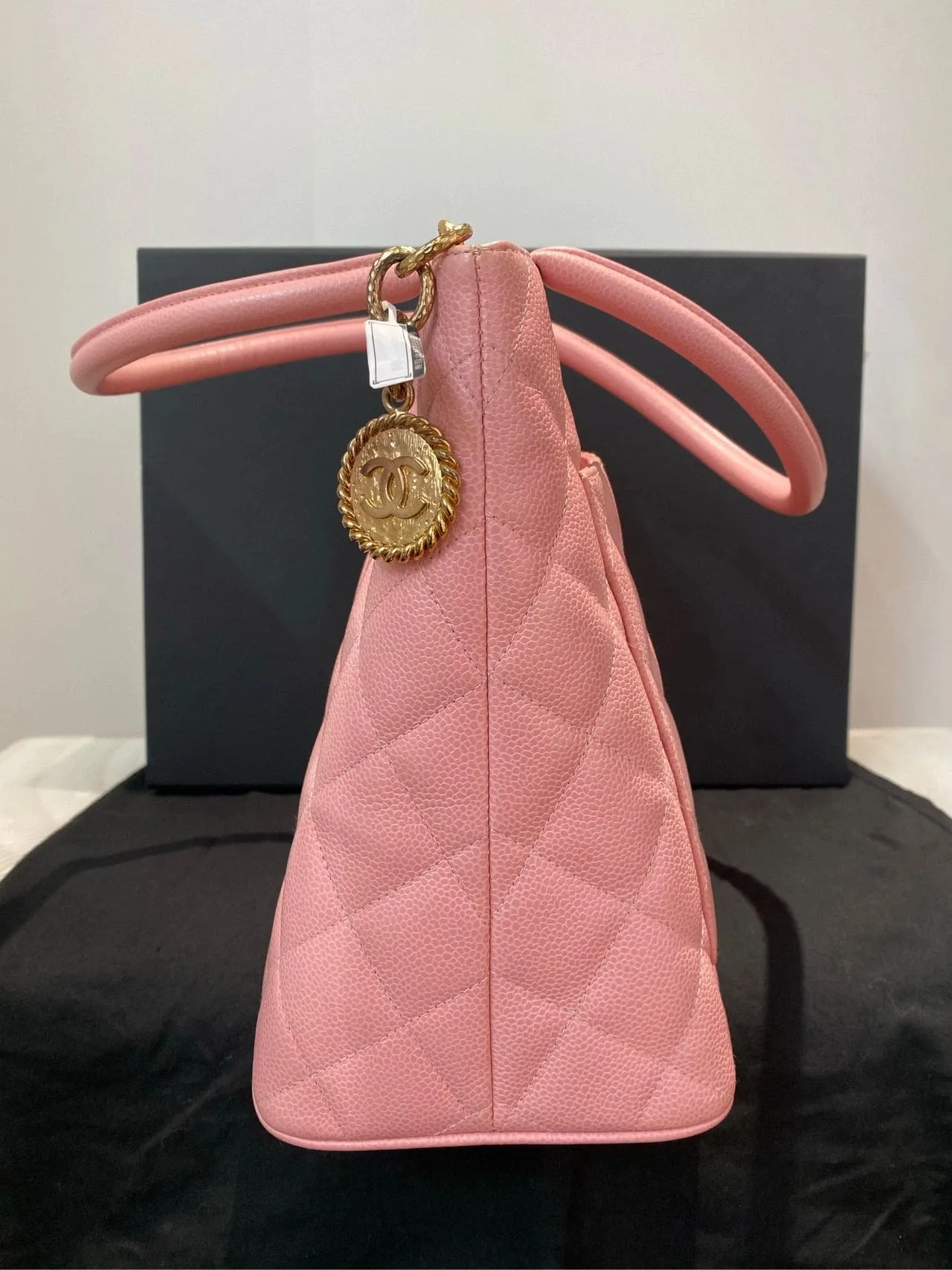 CHANEL Medallion Tote Bag Pink