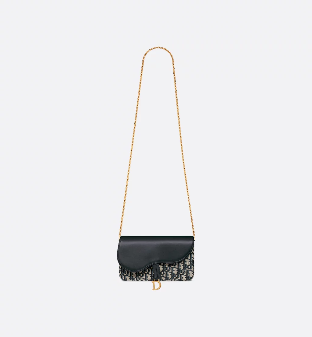 Dior Medium Saddle Pouch with Chain