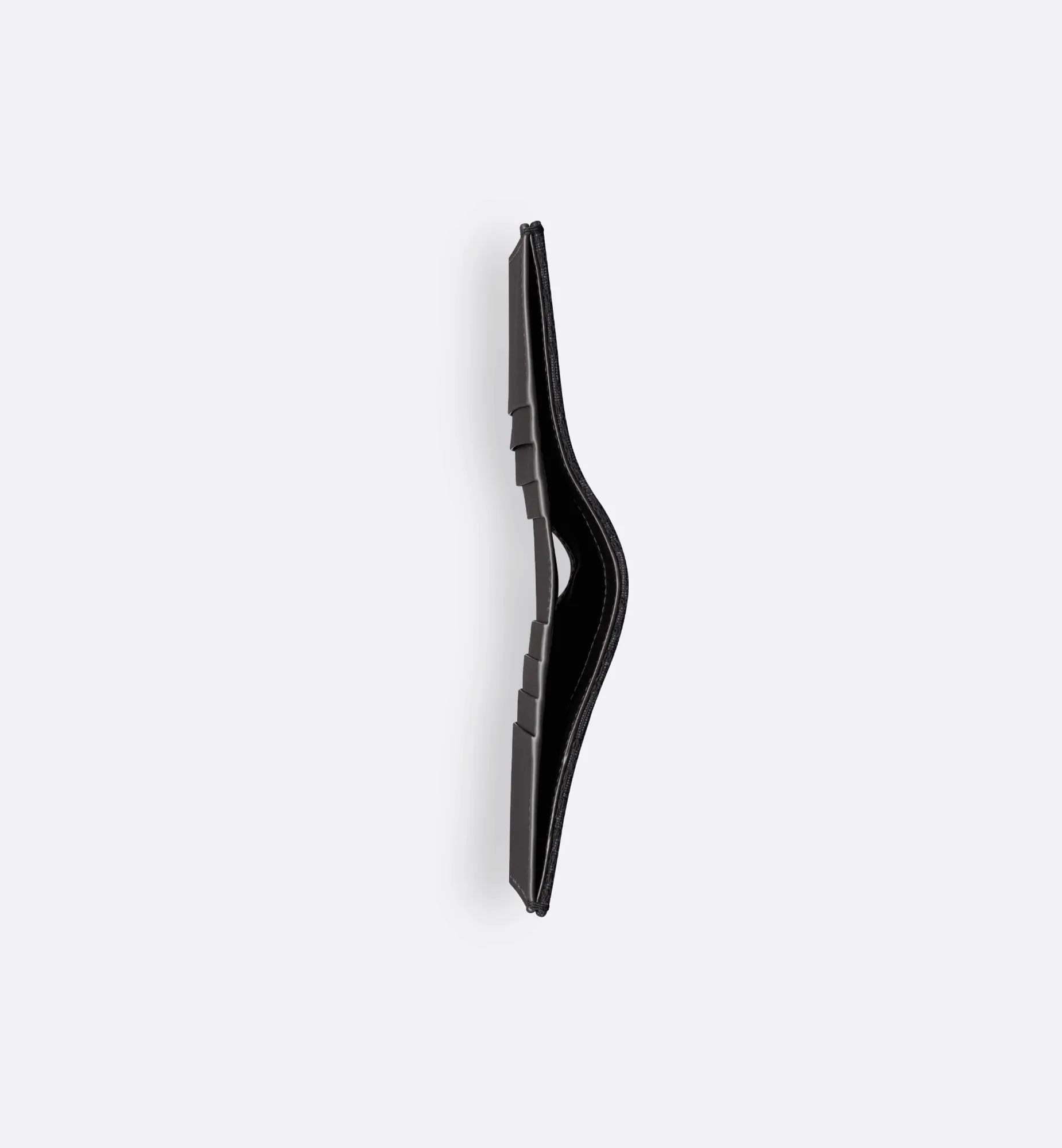 Vertical Bifold Wallet Black Oblique Jacquard