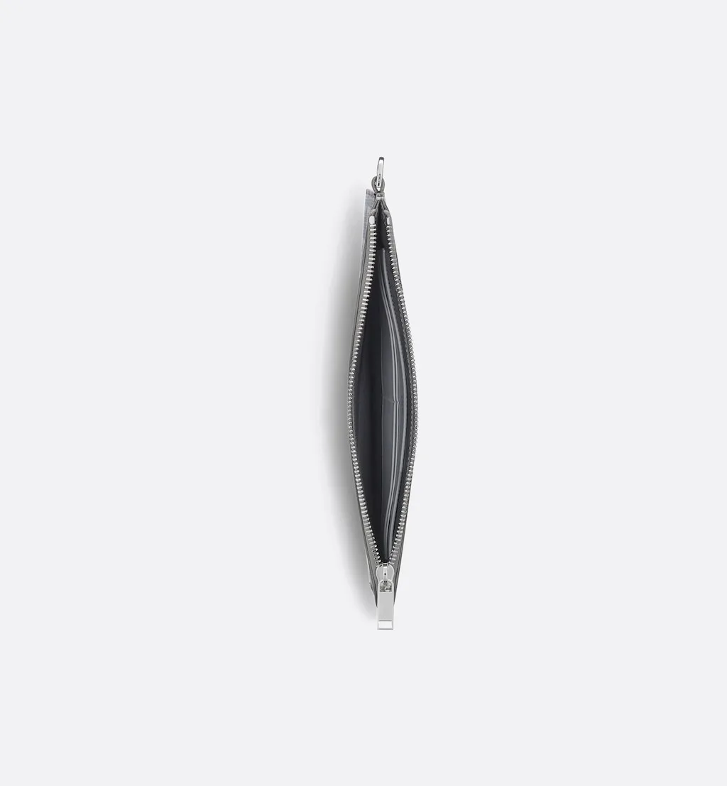 A5 Pouch Gray Diamond Canvas