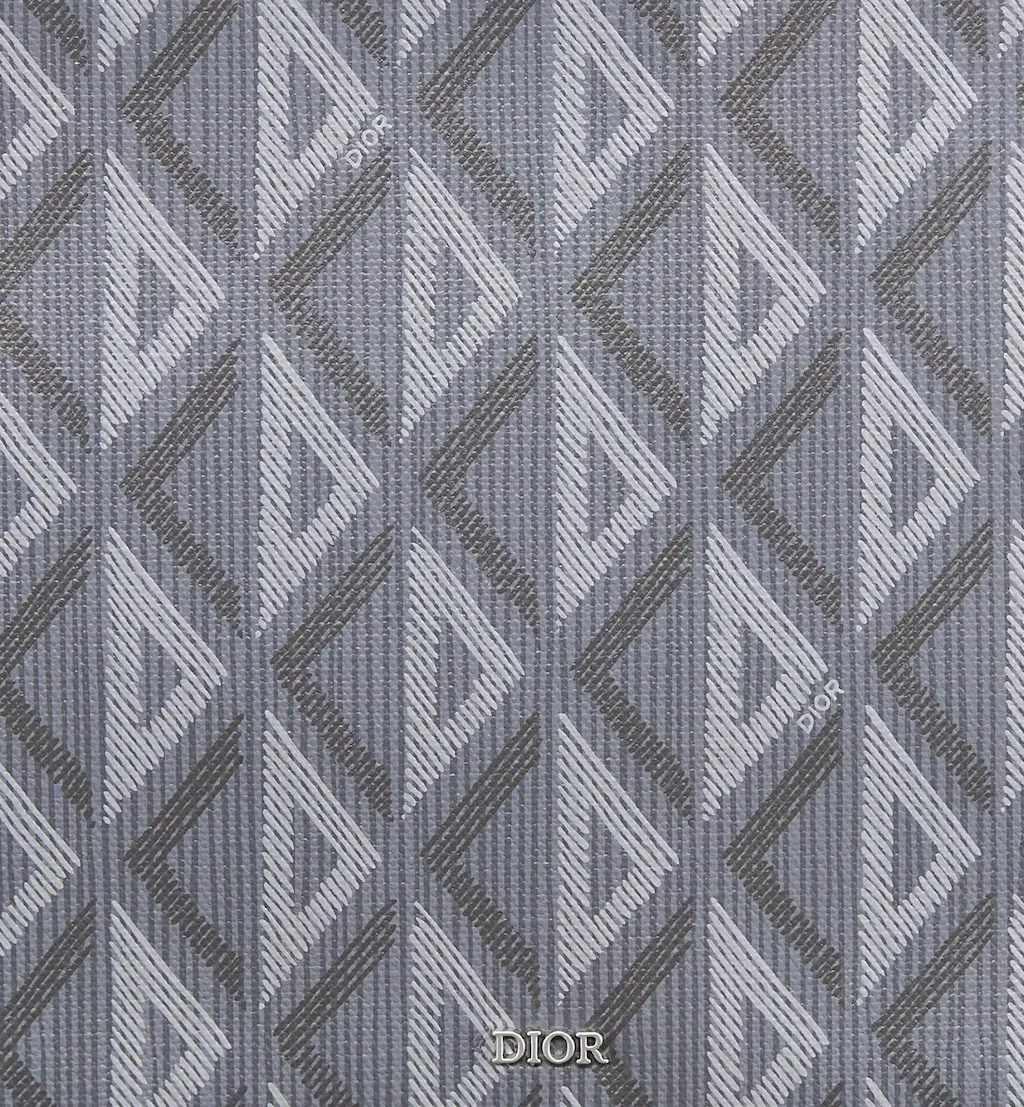 A5 Pouch Gray Diamond Canvas