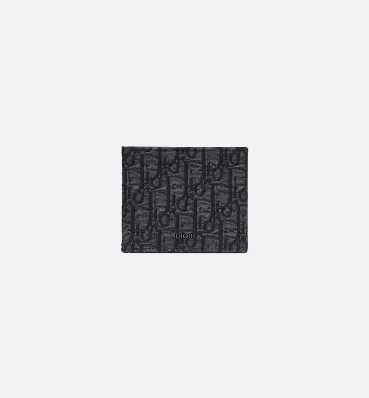 Wallet Black Oblique Jacquard