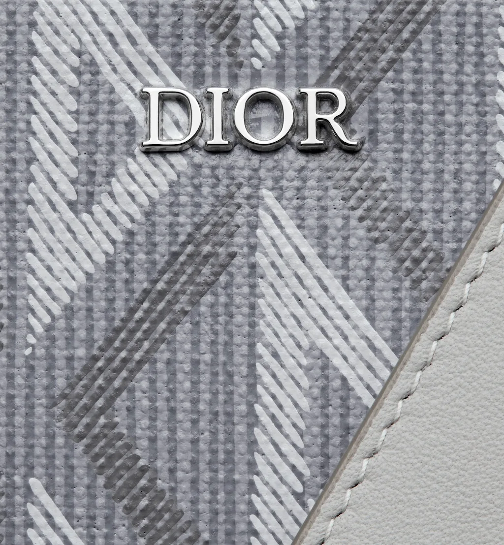 A5 Pouch Gray Diamond Canvas