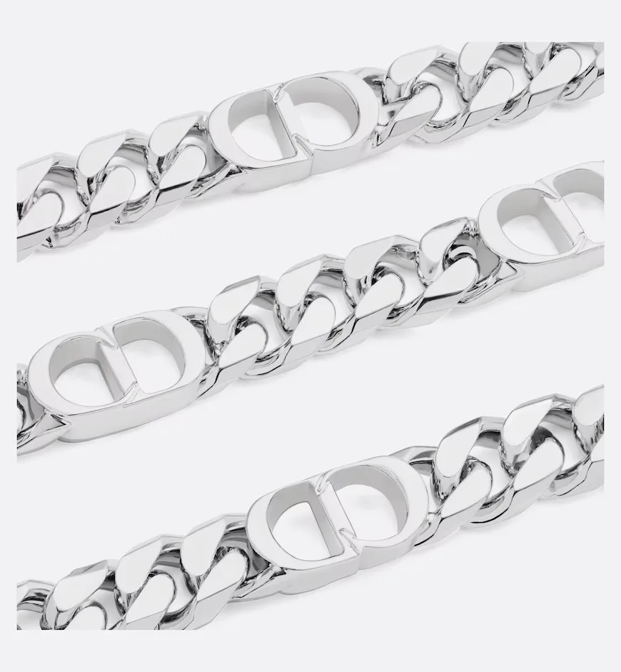 CD Icon Thin Chain Link Necklace