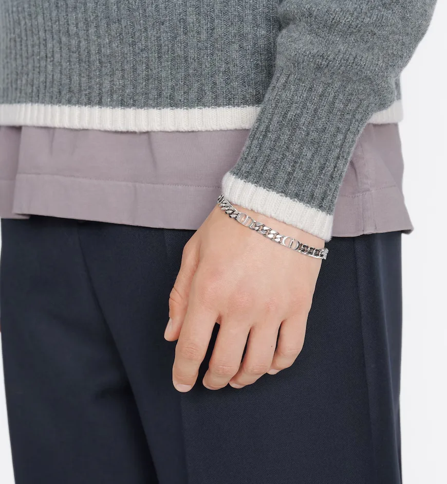 CD Icon Thin Chain Link Bracelet