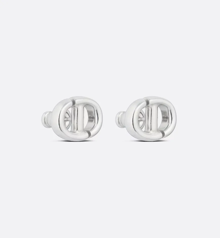 CD Navy Stud Earrings