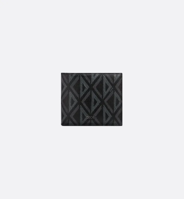 Bifold Wallet Black CD Diamond Canvas