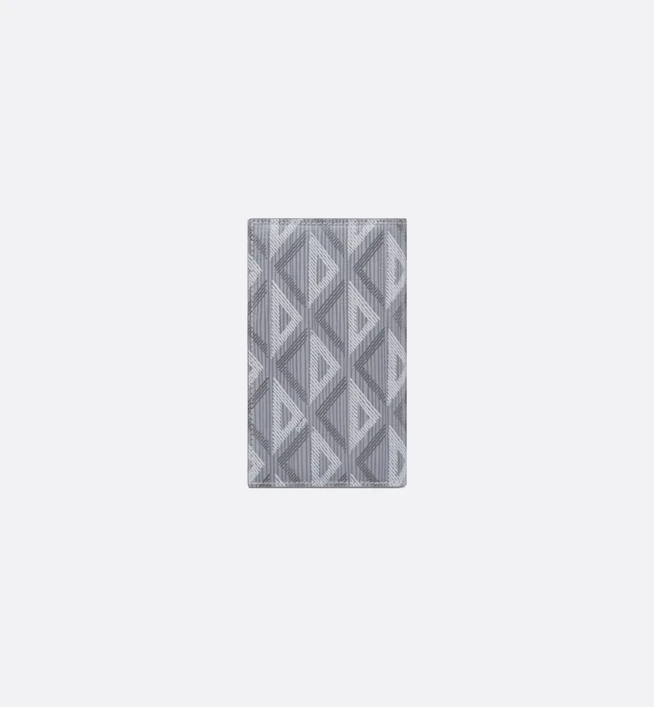 Long Bifold Card Holder Gray CD Diamond Canvas
