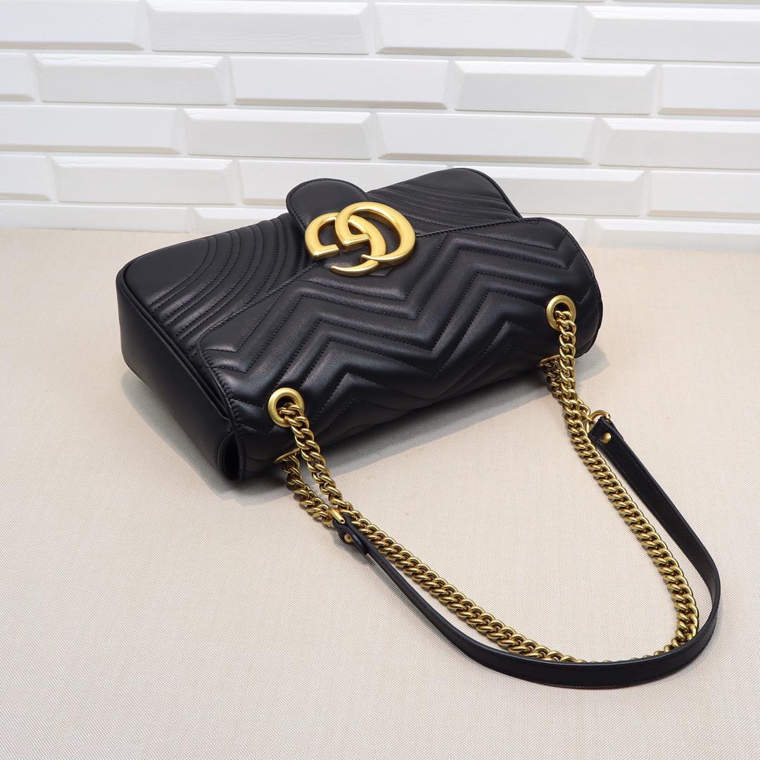 Gucci GG Marmont Small Shoulder Bag Black - Bag
