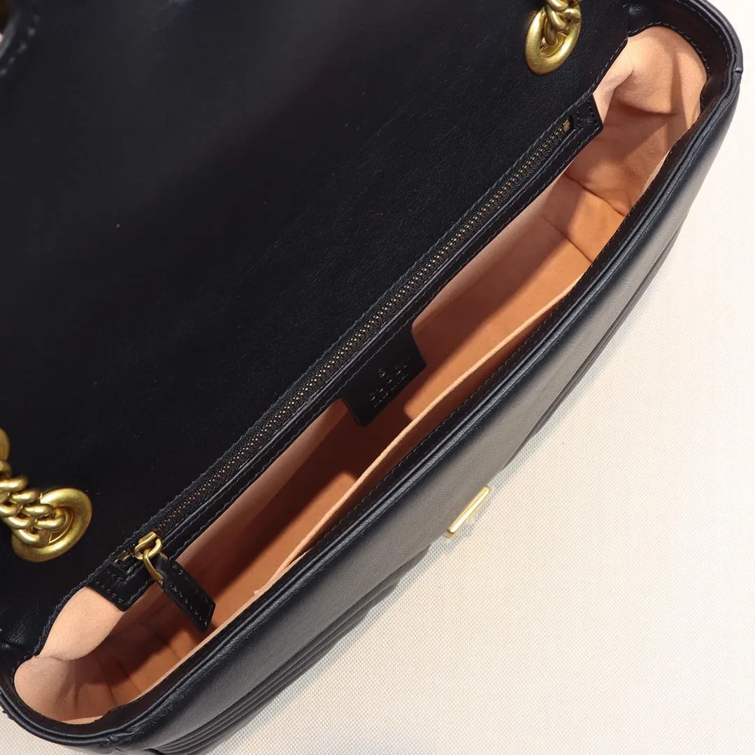 Gucci GG Marmont Small Shoulder Bag Black - Bag