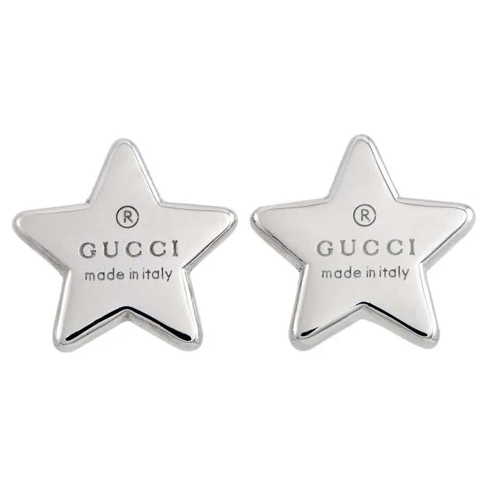 Trademark Rhodium-Plated Silver Star Stud Earrings