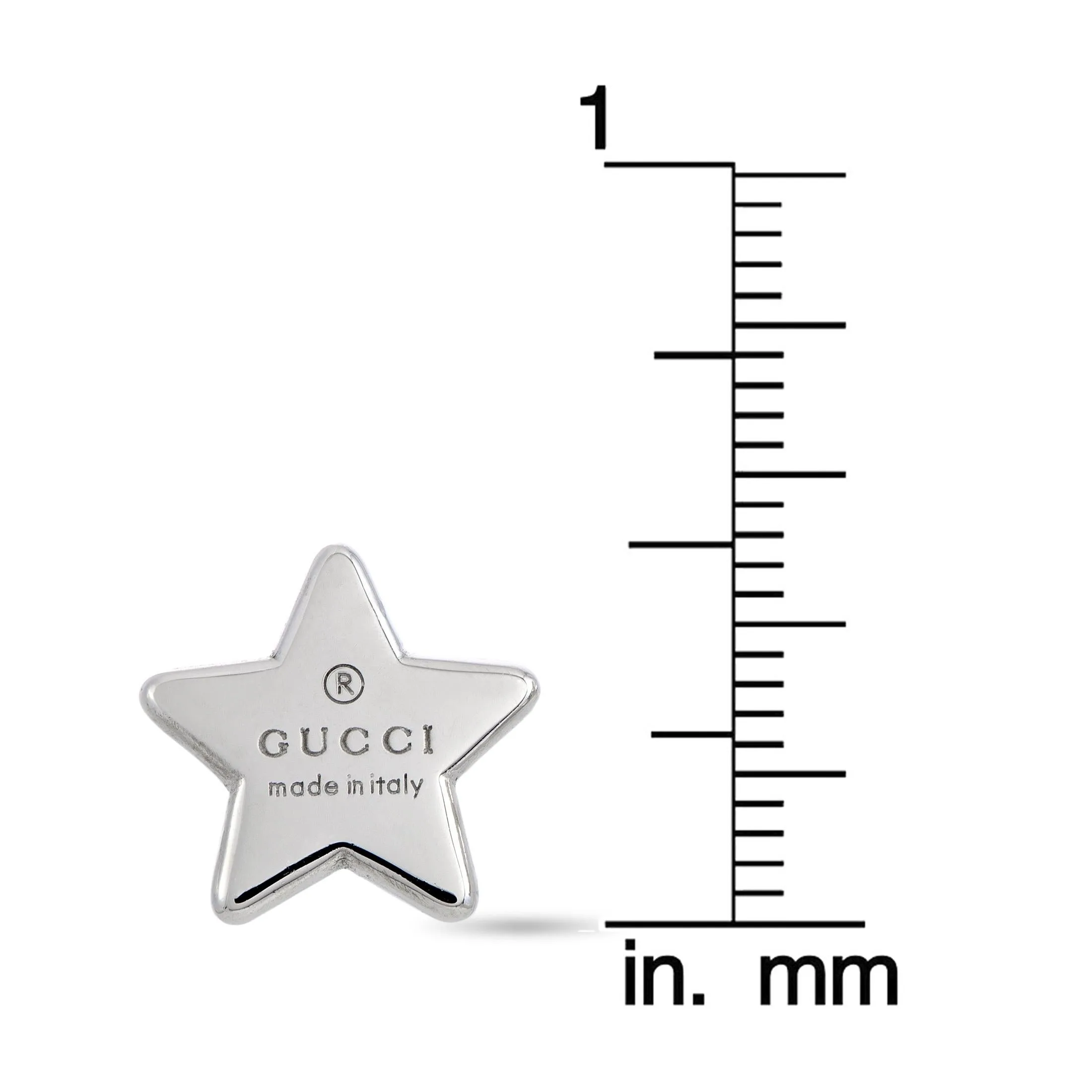 Trademark Rhodium-Plated Silver Star Stud Earrings