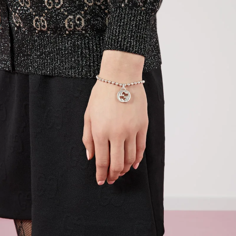 INTERLOCKING G BRACELET IN SILVER