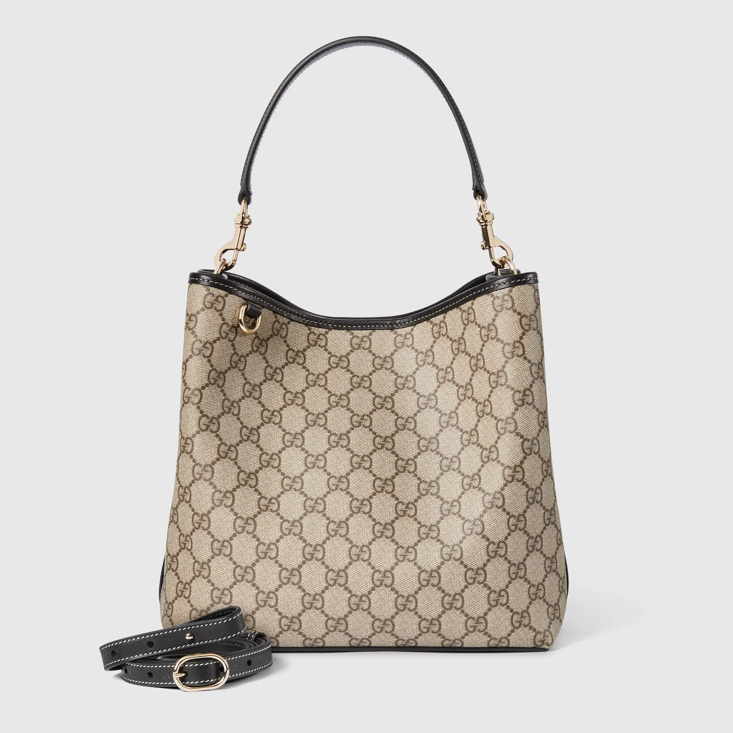 Gucci GG Emblem Bucket Bag - Black