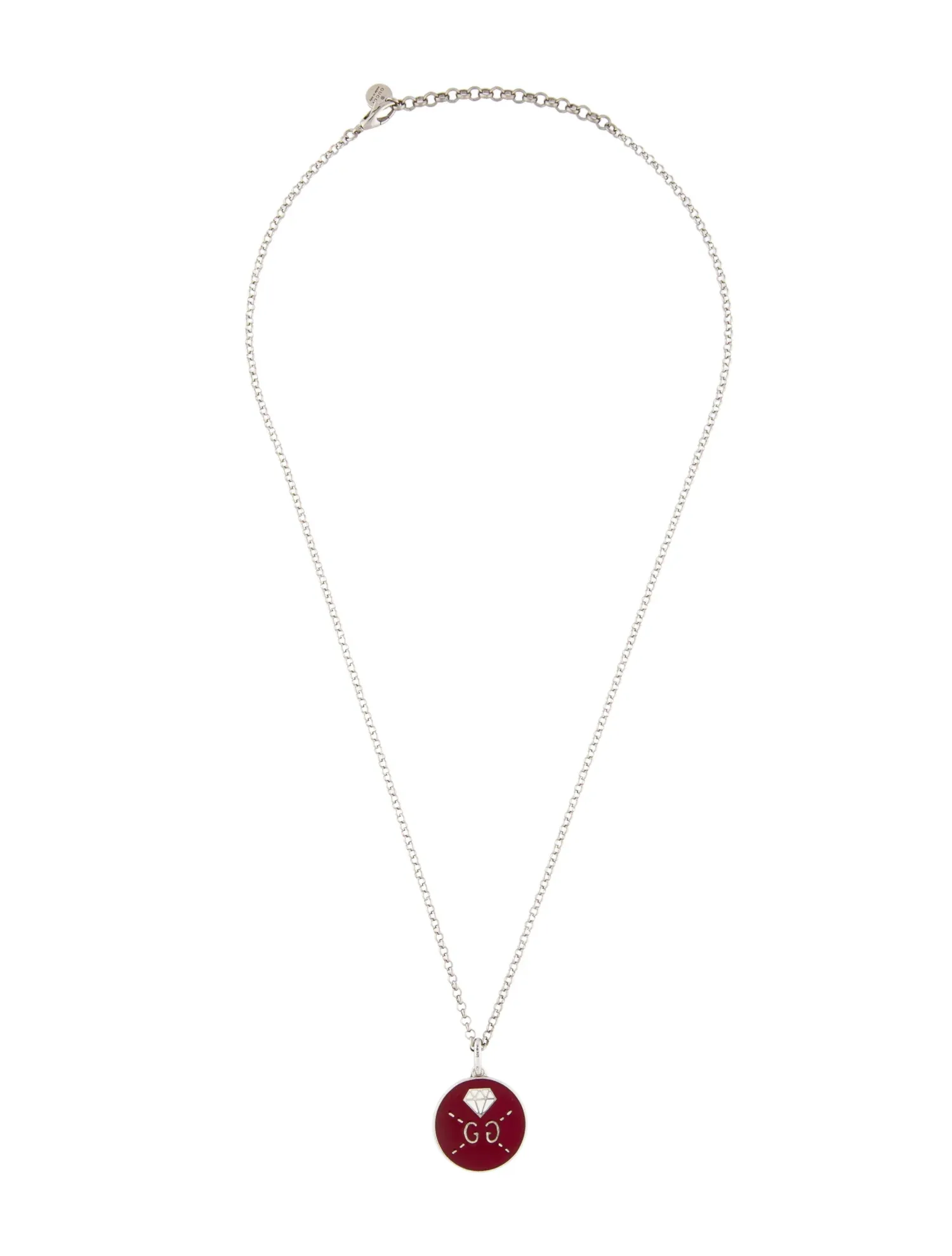 Enamel Ghost Pendant Necklace