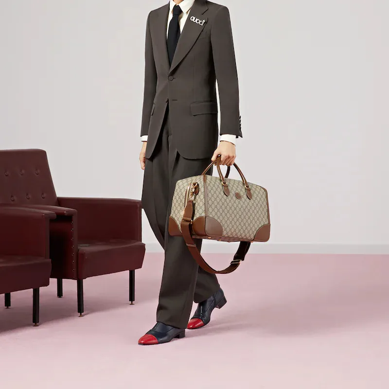 DUFFLE BAG WITH INTERLOCKING G