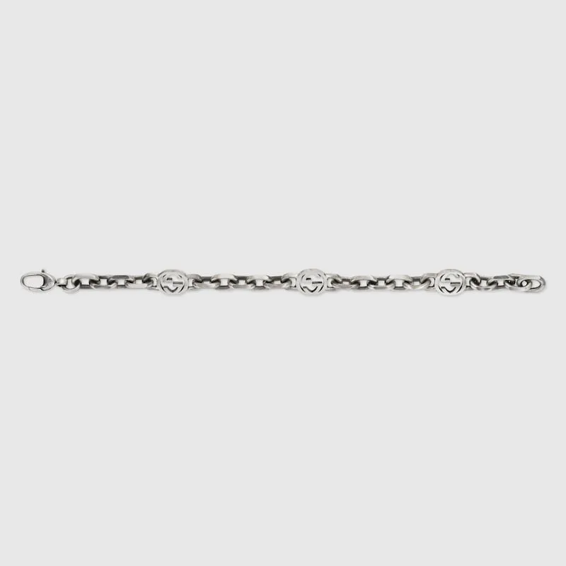INTERLOCKING SILVER BRACELET