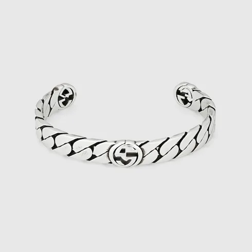 Wide Interlocking G bracelet
