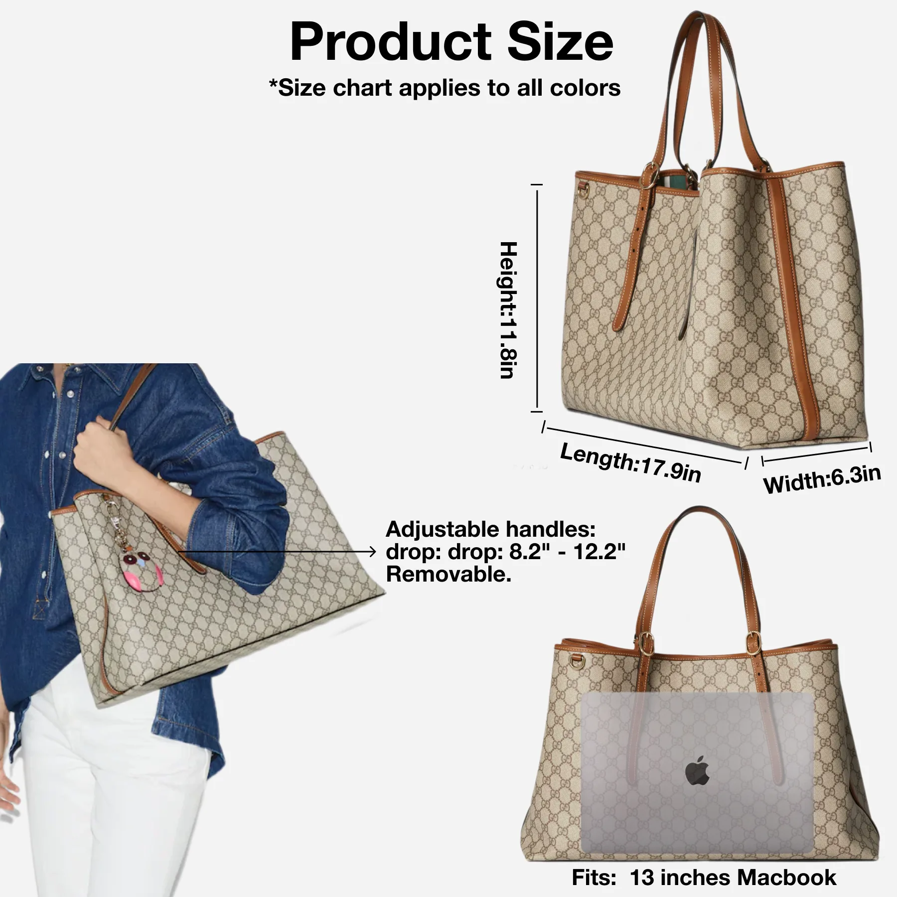 Gucci GG Emblem Maxi Black tote bag