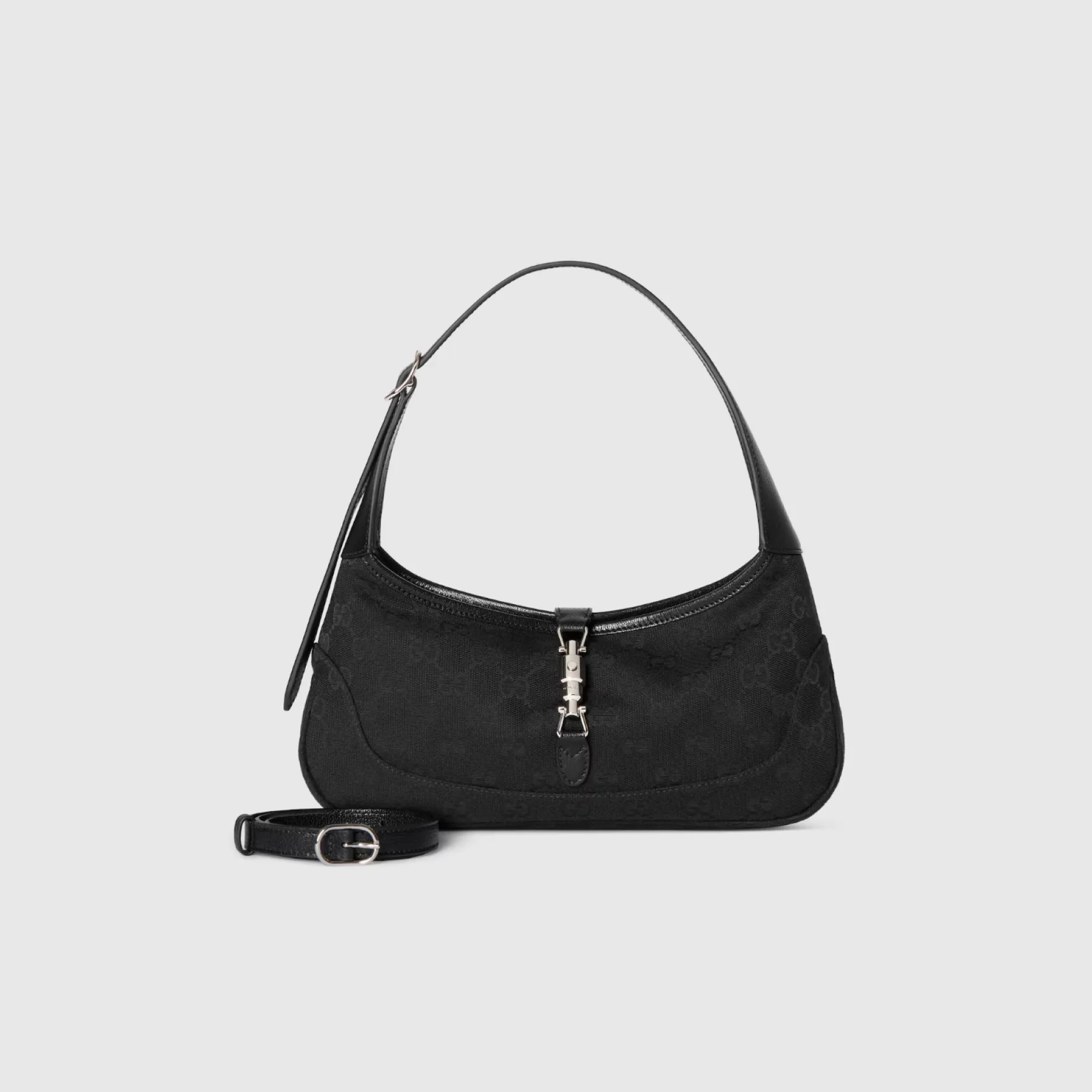 Gucci Jackie Slim small shoulder bag Black GG canvas - Bag