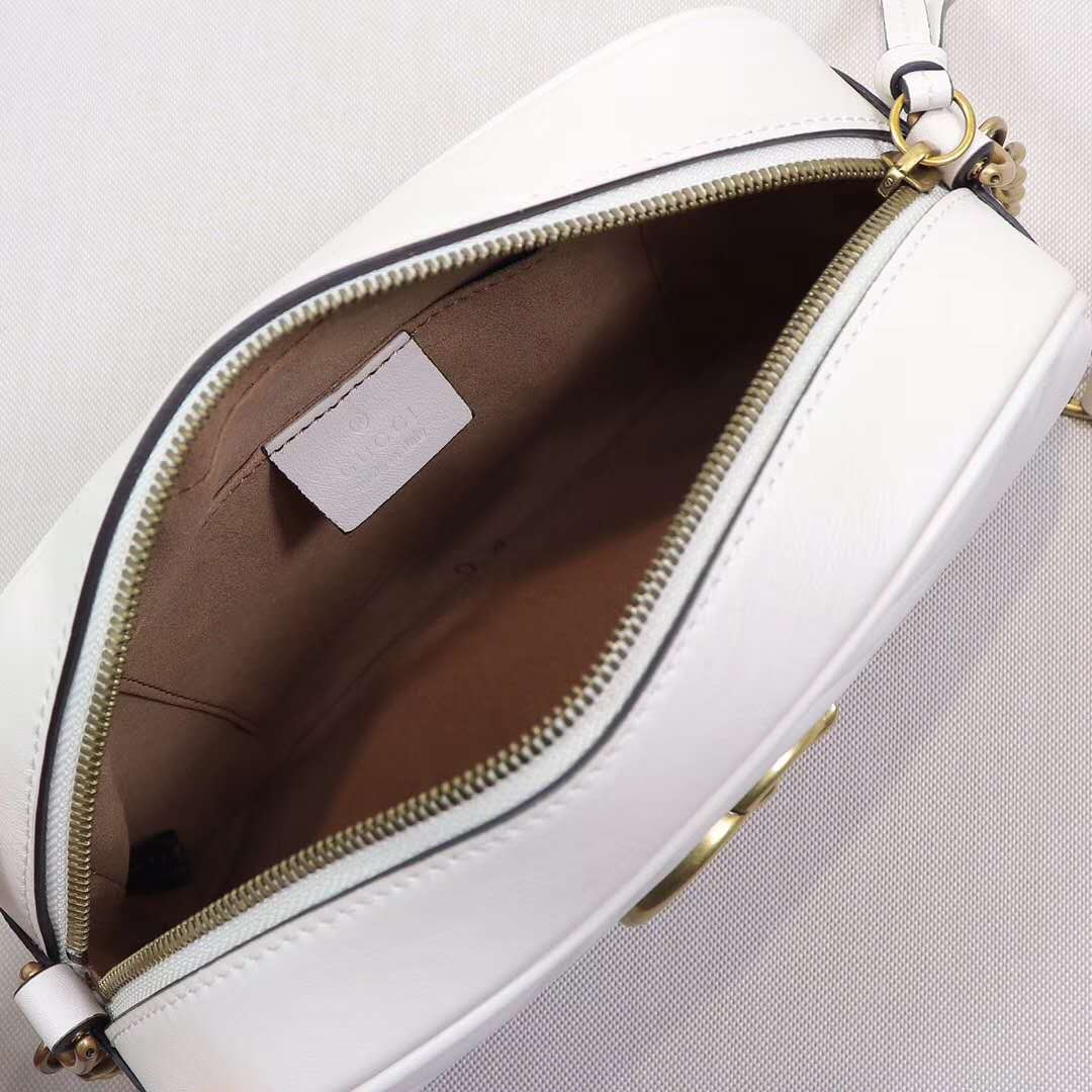 GUCCI Calfskin Matelasse GG Marmont Chain Shoulder Bag