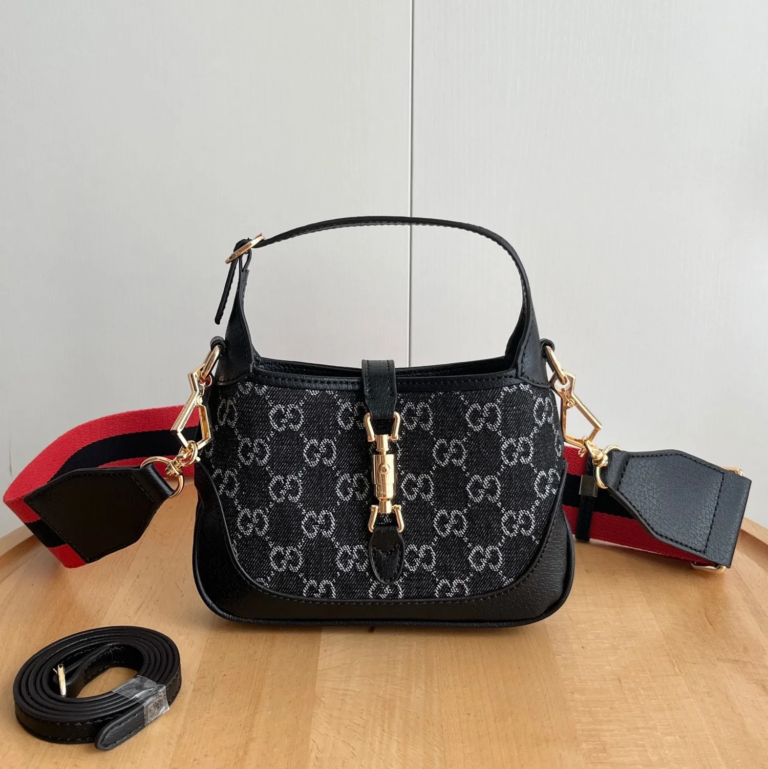 Gucci Mini Jackie 1961 Bag in Horsebit Black Denim and GHW - Bag