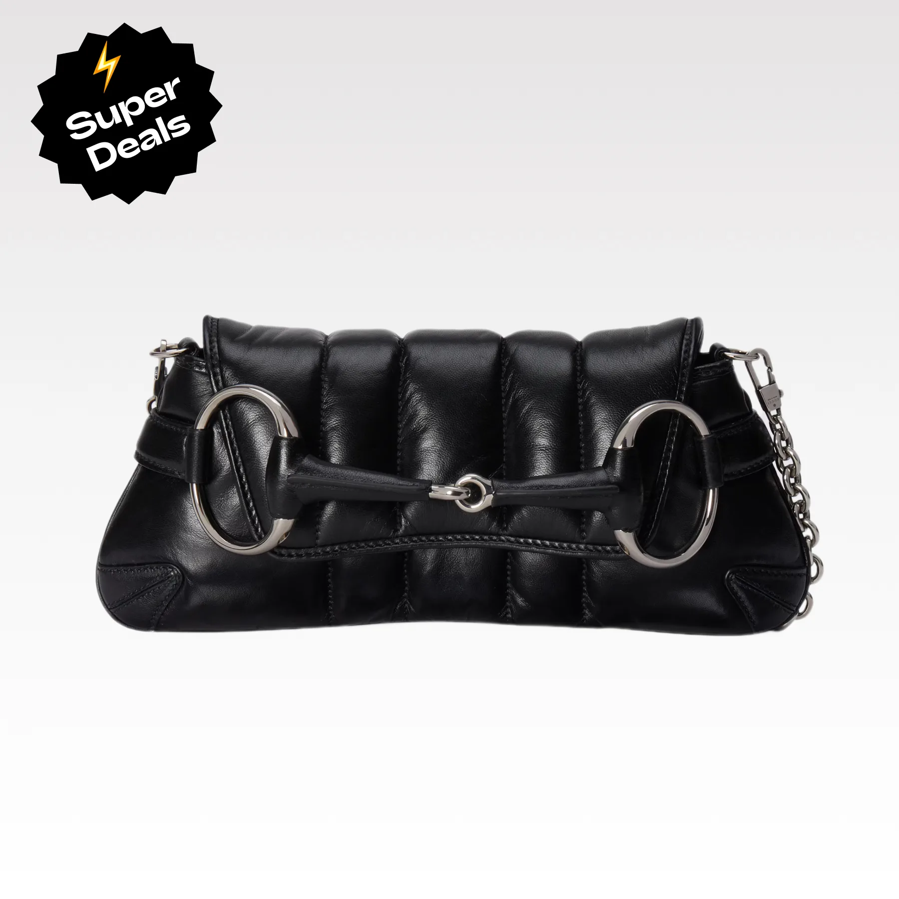 Gucci Horsebit Chain Small Shoulder Bag Black - Bag